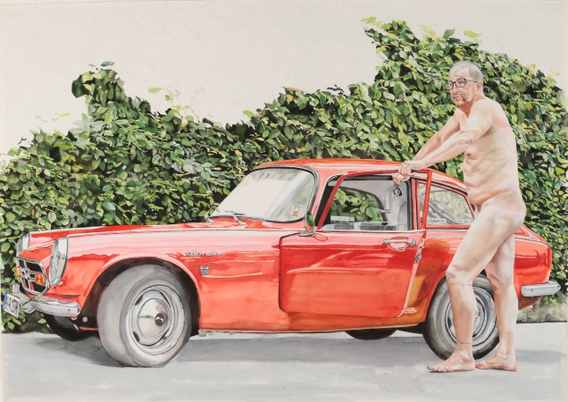 Haubenlerche1 2013 Aquarell 84 x 118 cm 1500 verkauft Euro_©_Mona_Wolfs