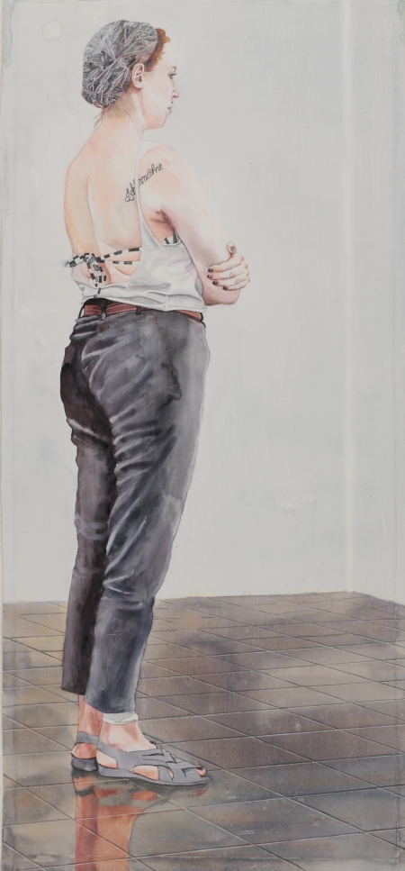 Schlammbohne_2013_Aquarell_99 cm x 47 cm_1.000 Euro_©_Mona_Wolfs